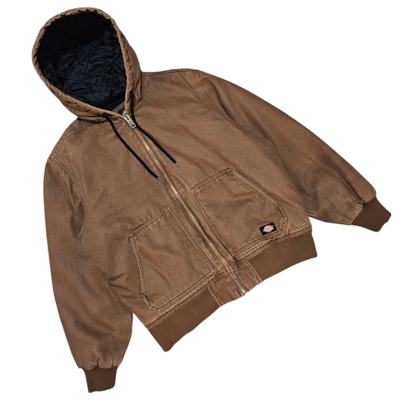 Vintage Dickies Brown Canvas Hooded Work Jacket - Picture 2 of 11